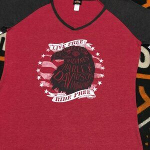 Harley-Davidson T-shirt Large Women, Stretchy-ROSWELL GEORGIA